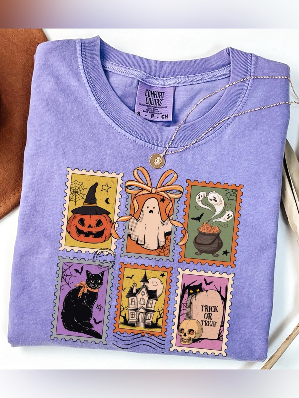 Comfort Colors Vintage Halloween Stamp T-shirt